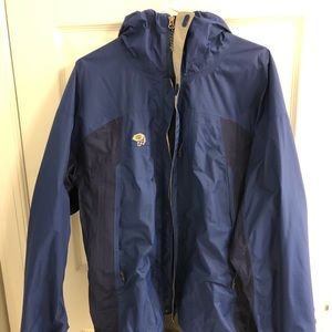Mountain Hardwear Rain Jacket - Blue - Large